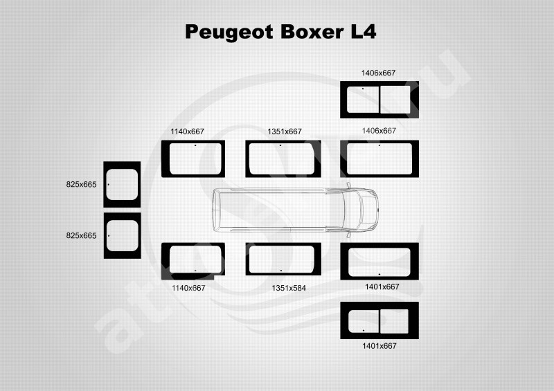 Автостекло на Peugeot Boxer L4 (длинная база)