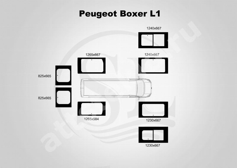 Автостекло на Peugeot Boxer L1