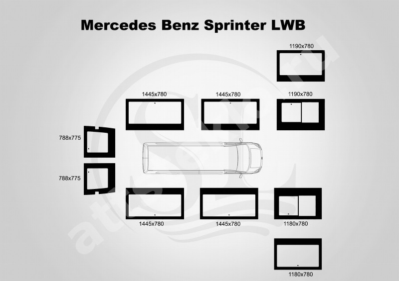 Автостекло на Mercedes Sprinter LWB